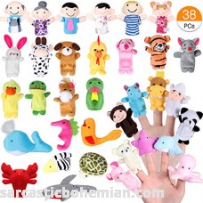 ACEHOOD Finger Puppets Cute Soft Velvet Cartoon Zoo Animals People Hand Puppets Toys for Toddlers Kids Baby 38Pcs 38 Pcs B07PPC48FV